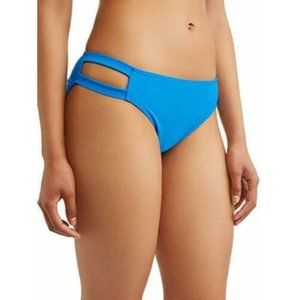 Time and Tru Bikini Bottom XL 16 18 Swim Strappy Cut Out‎ Sexy Aqua Blue NWT